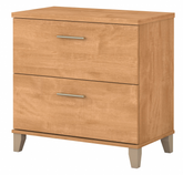 Bush Furniture Somerset 2 Drawer Lateral File Cabinet | Maple Cross/White_0